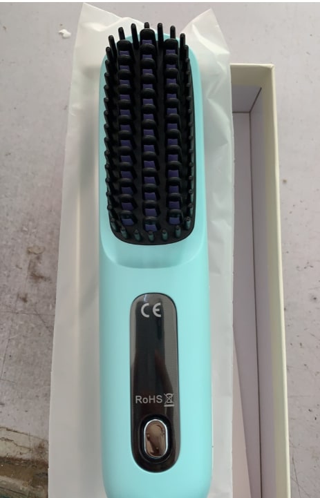 Cordless Hair Straightener Brush with Portable Wireless Design and Digital Temperature Display