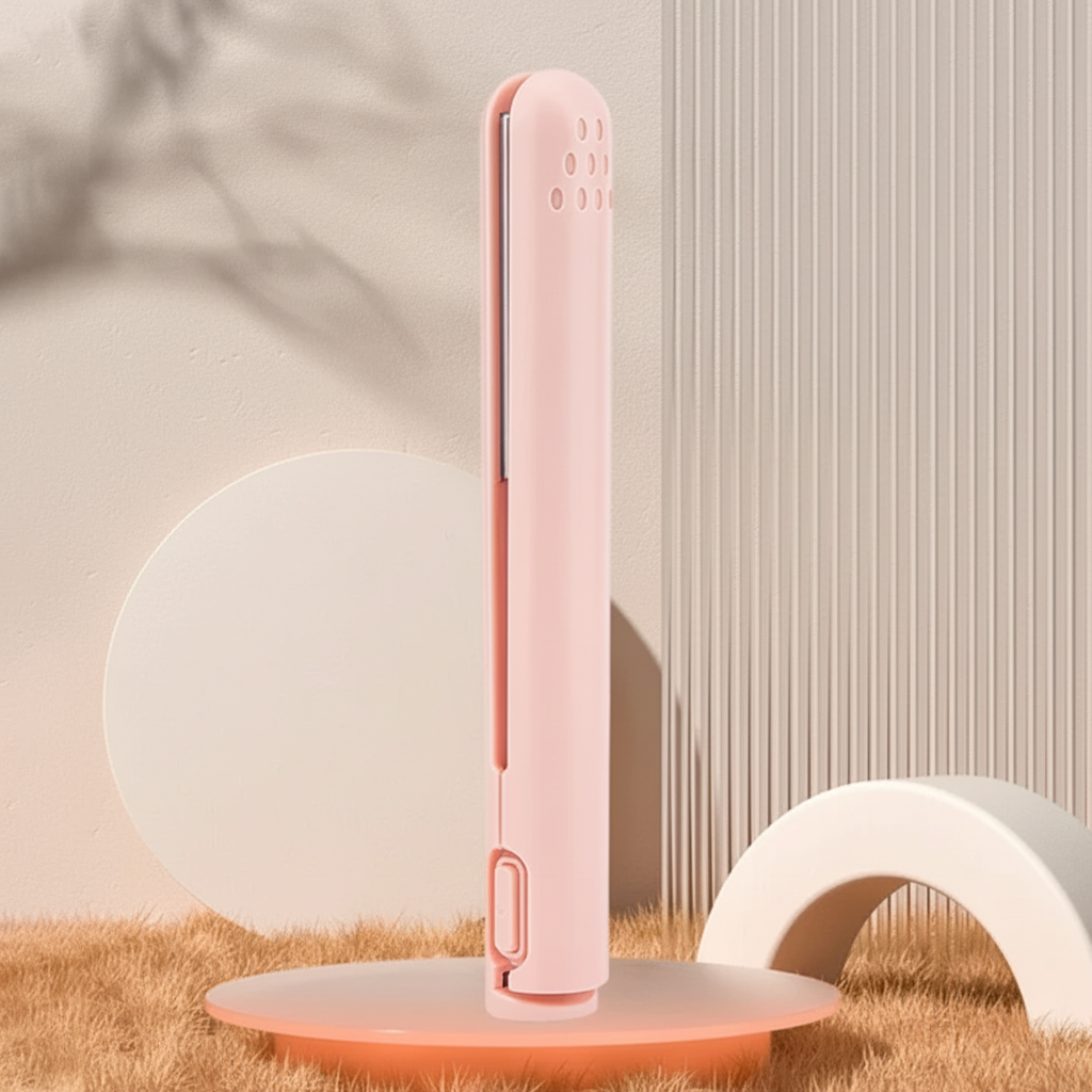 Cordless Mini Hair Straightener with Ceramic Plates and USB Rechargeable Battery
