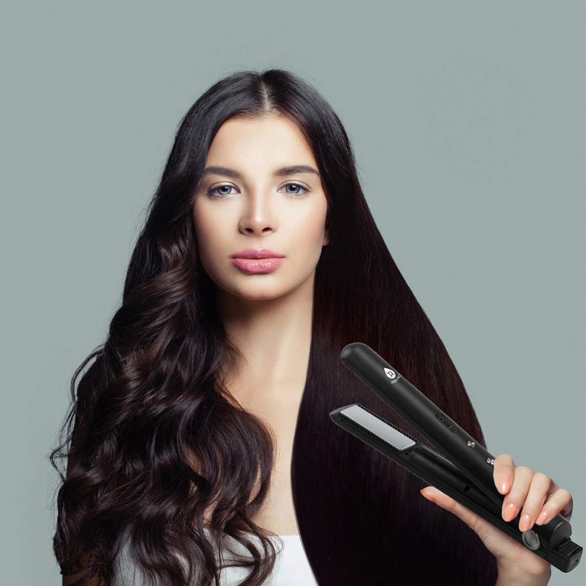 Cordless Portable Hair Straightener with Ceramic Plates USB Rechargeable Travel