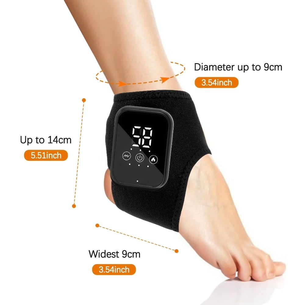 Cordless Heat and Massage Pad for Foot and Ankle Massager with Rechargeable Digital Display