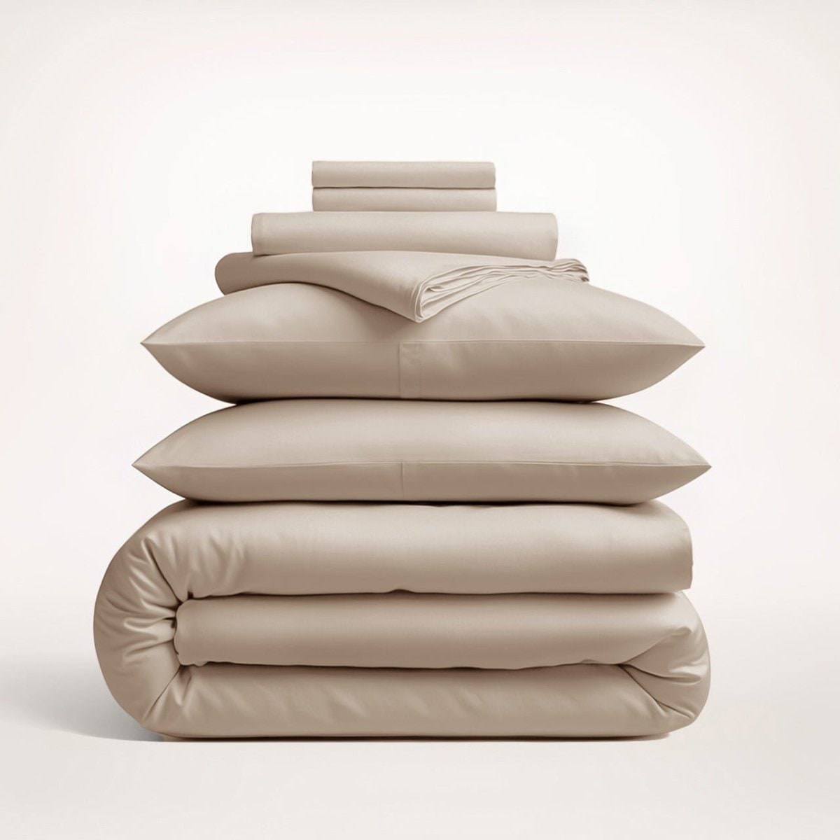 Cotton Duvet Cover Set with Pillowcases King Size and Queen Sateen Finish Bedding White