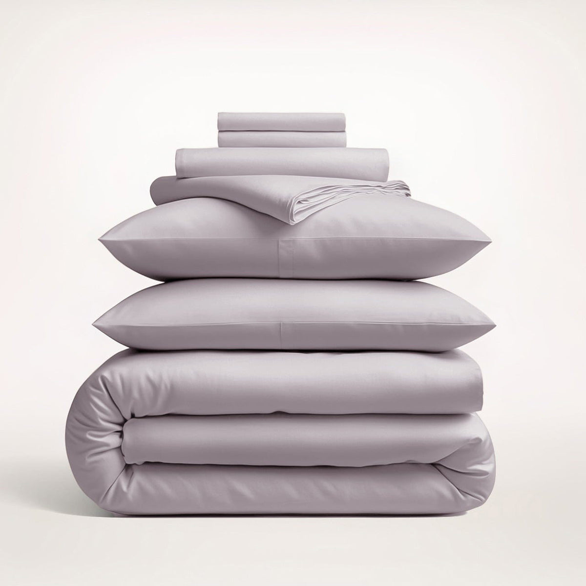 Cotton Duvet Cover Set with Pillowcases King Size and Queen Sateen Finish Bedding White