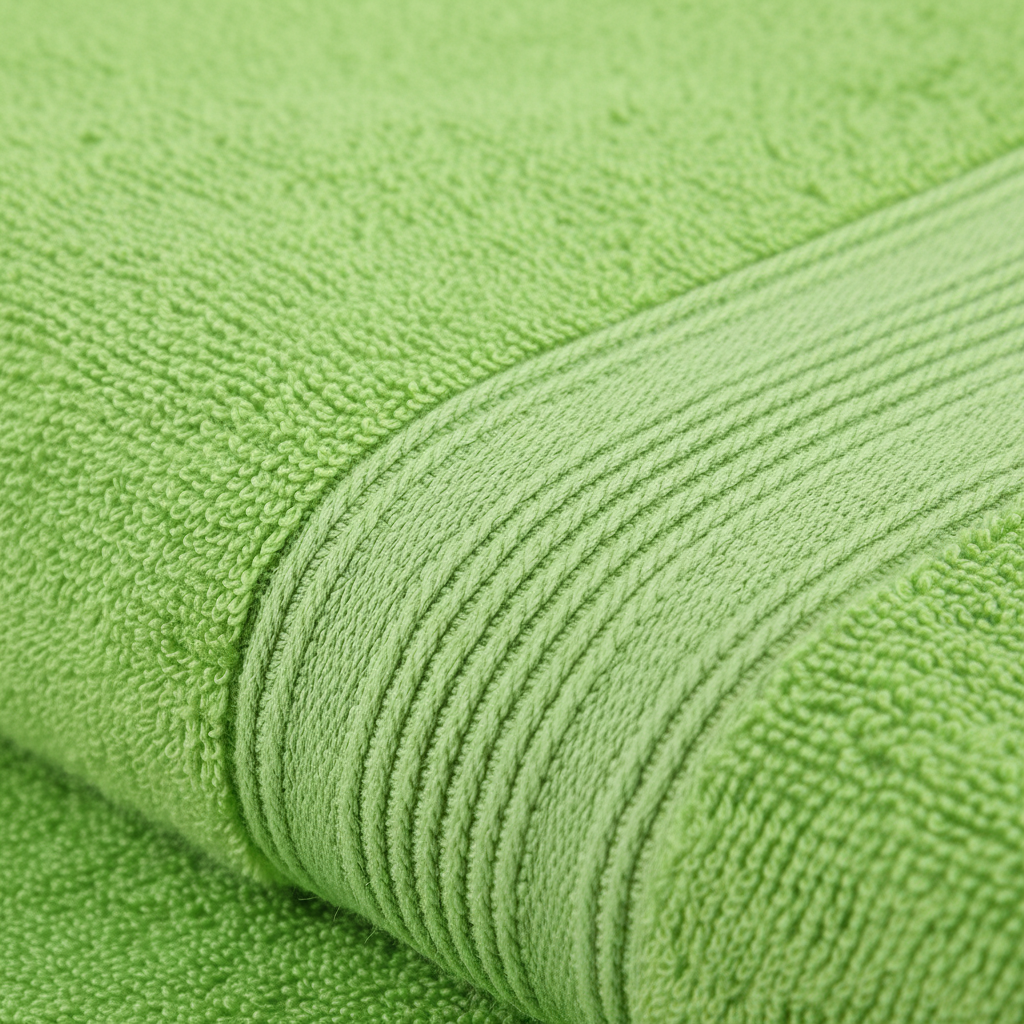 Cotton Towel Set for Bathroom with 10 Piece Bath Soft Absorbent Terry Cloth and Ribbed Border