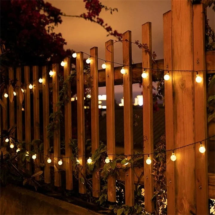 Outdoor Solar LED String Lights with Automatic Lighting
