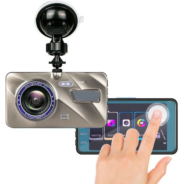 Dashboard Camera for Car with Rear 4.0 Inch Touchscreen Dual Dash Cam System with Night Vision