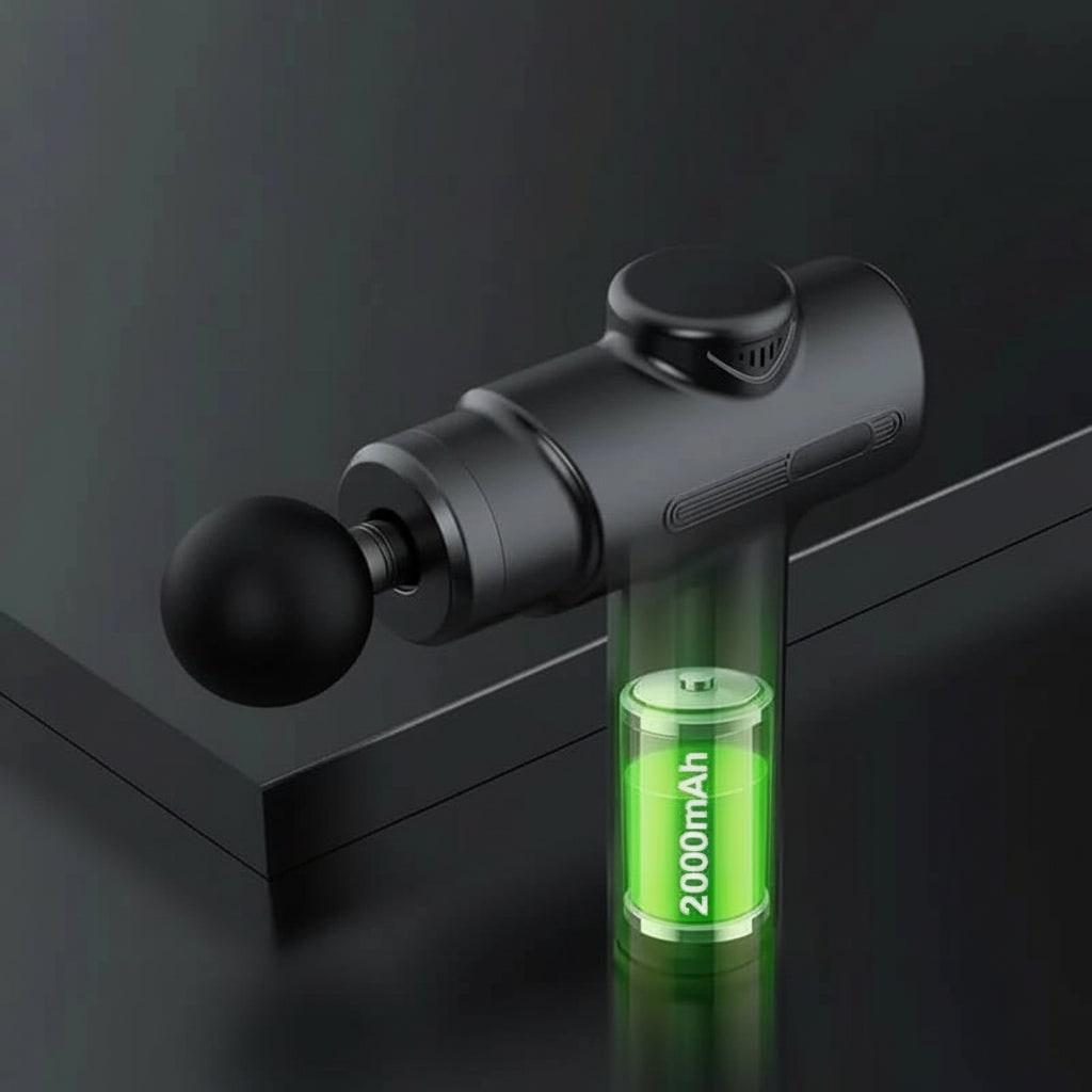 Deep Tissue Massage Gun Portable Rechargeable with Eight Interchangeable Heads Cordless