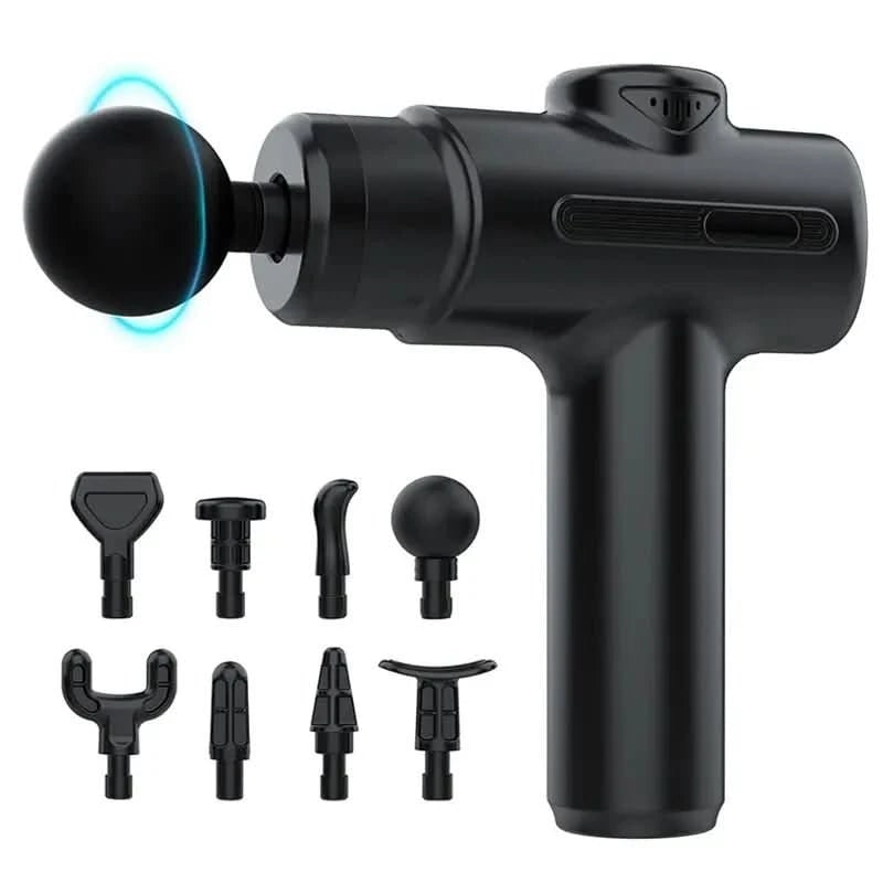 Deep Tissue Massage Gun Portable Rechargeable with Eight Interchangeable Heads Cordless