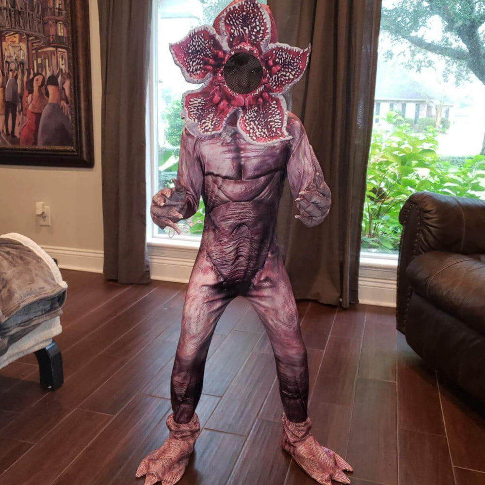 Scary Monster Costume Kids Adults Cosplay Jumpsuit