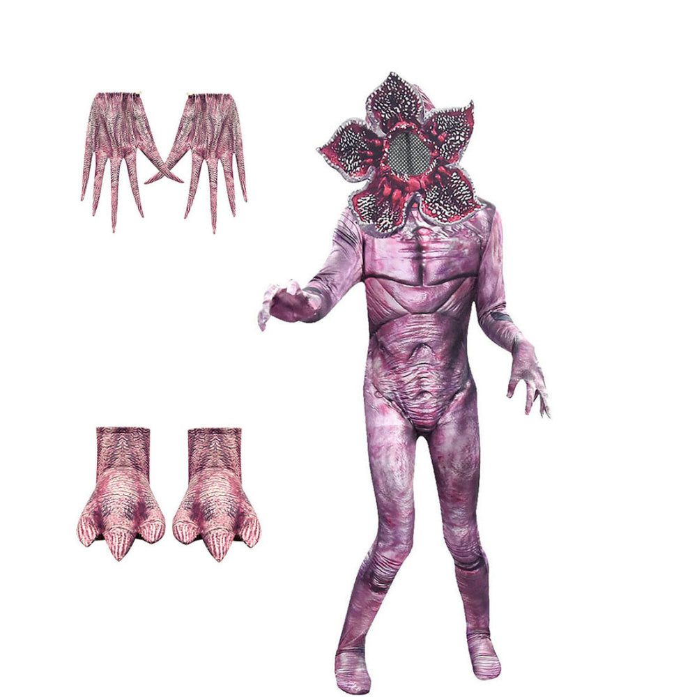 Scary Monster Costume Kids Adults Cosplay Jumpsuit