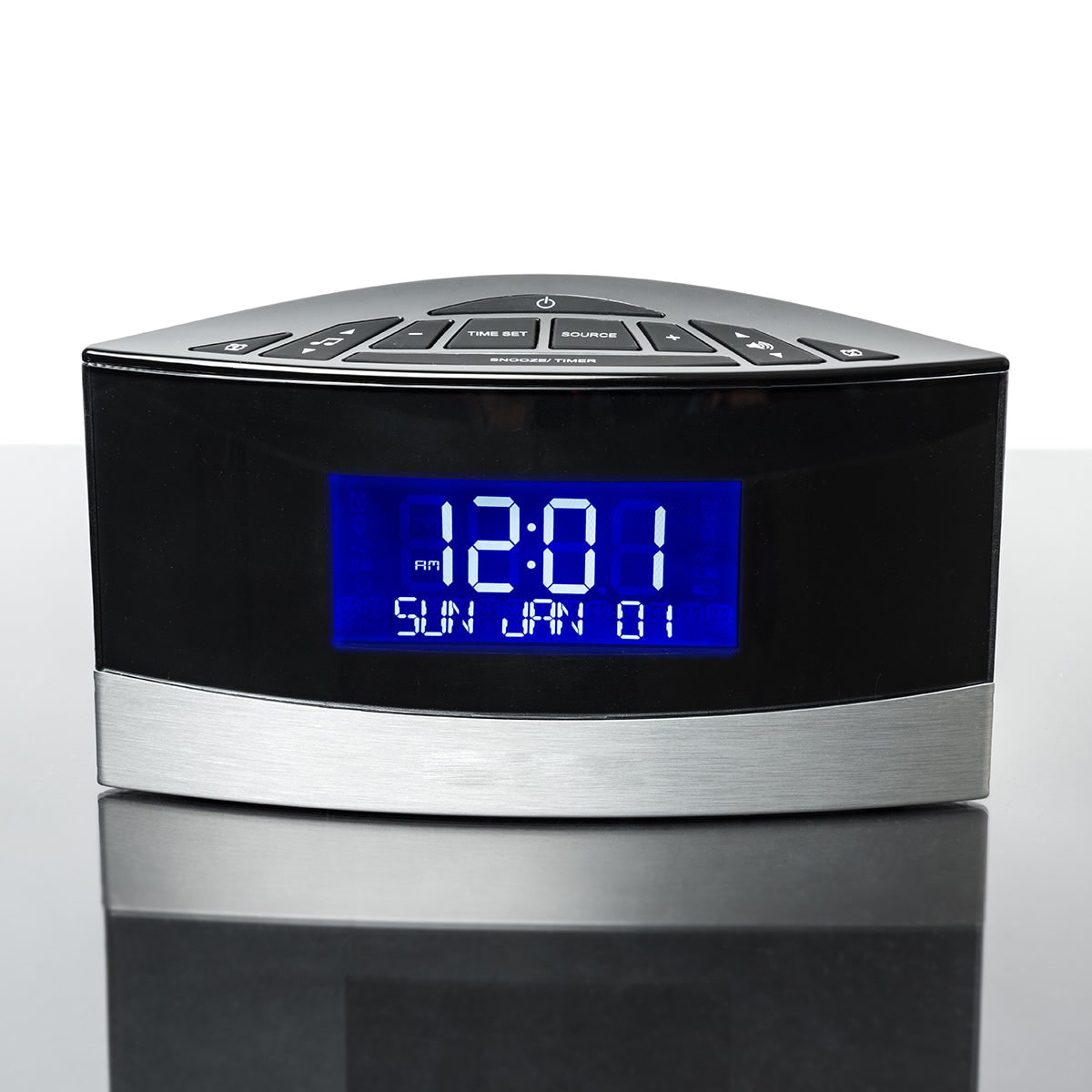 Digital Alarm Clock Radio with Fm and Sound Machine Bedside with Calendar Display