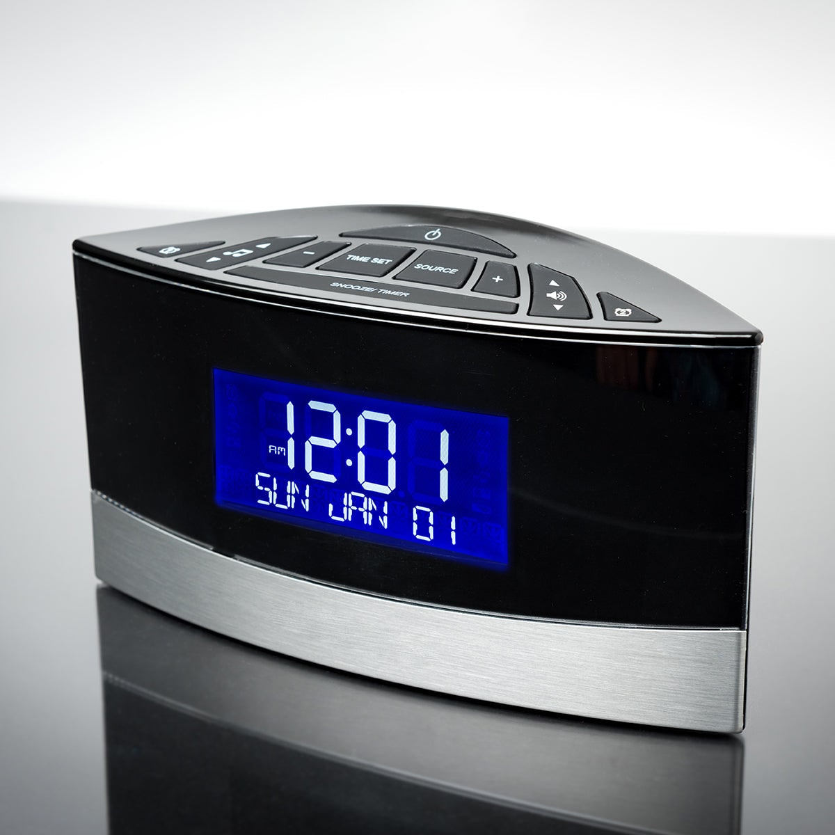 Digital Alarm Clock Radio with Fm and Sound Machine Bedside with Calendar Display