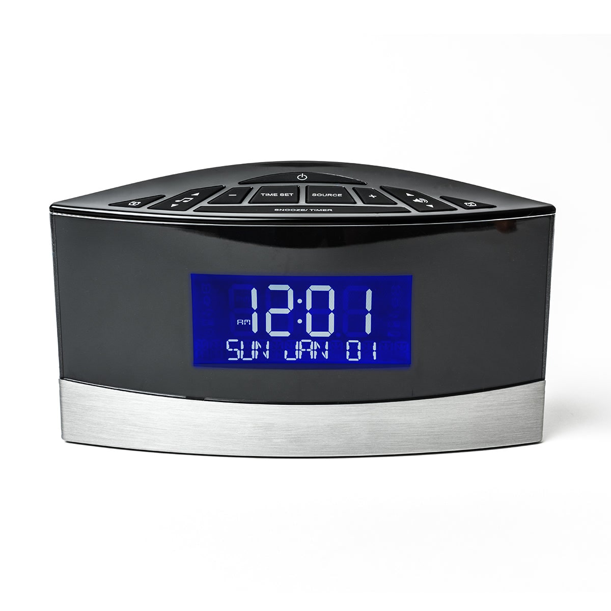 Digital Alarm Clock Radio with Fm and Sound Machine Bedside with Calendar Display