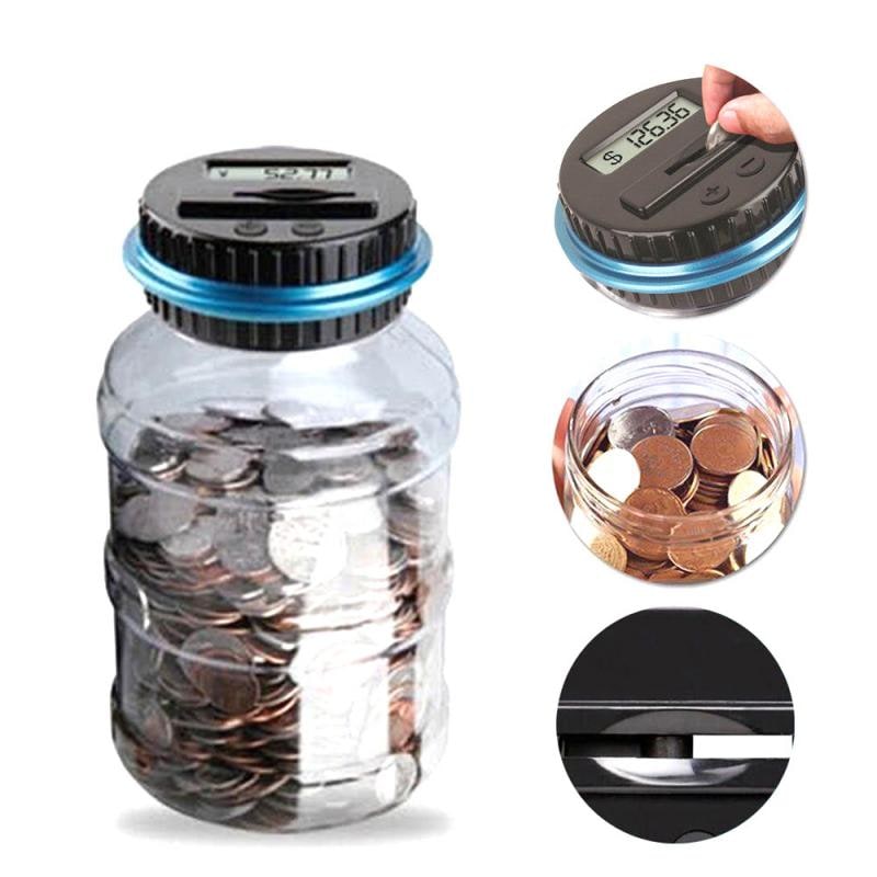 Digital Coin Counting Bank with Automatic Counter and Lcd Display for Atm