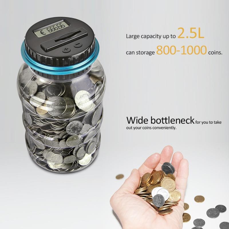 Digital Coin Counting Bank with Automatic Counter and Lcd Display for Atm