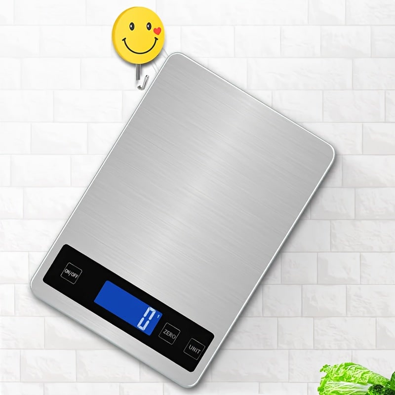 Digital Kitchen Scale with Waterproof Stainless Steel Platform and USB Rechargeable