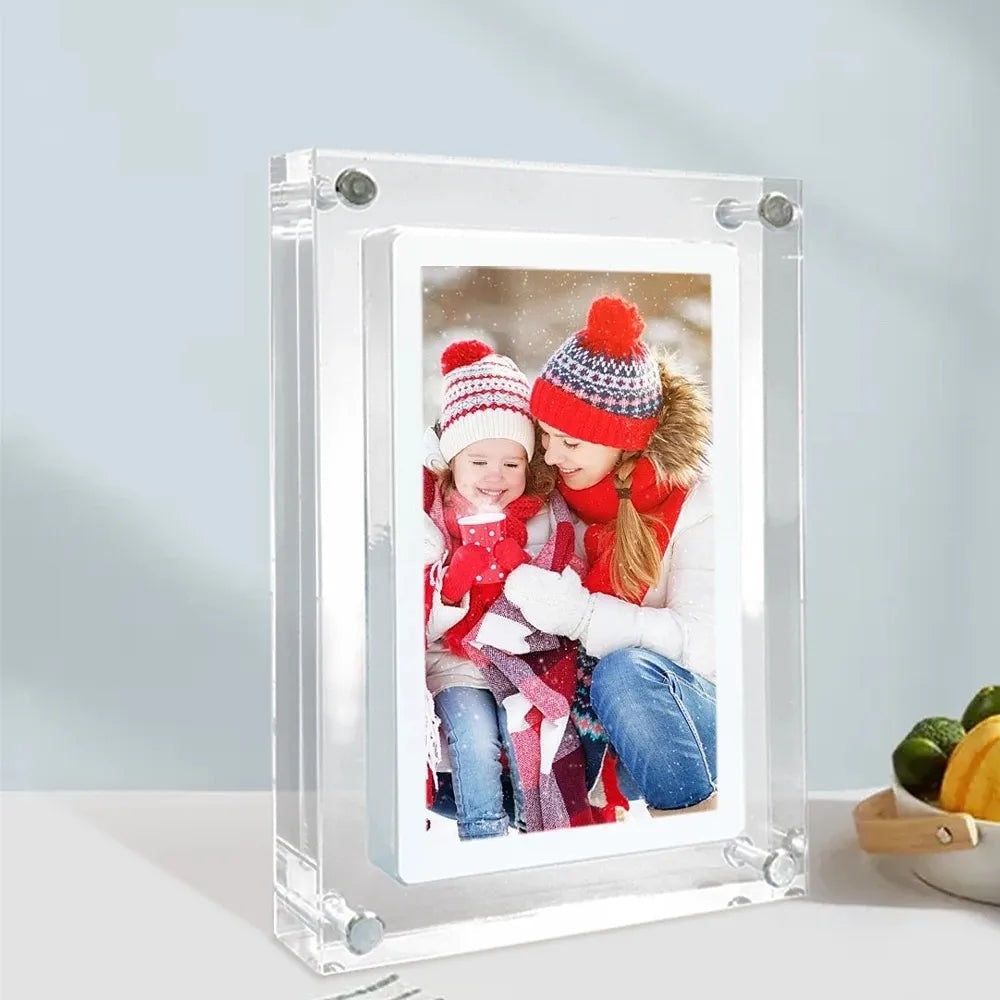 Digital Photo Picture Frame with Smart Display Acrylic Block and Ips Screen Electronic