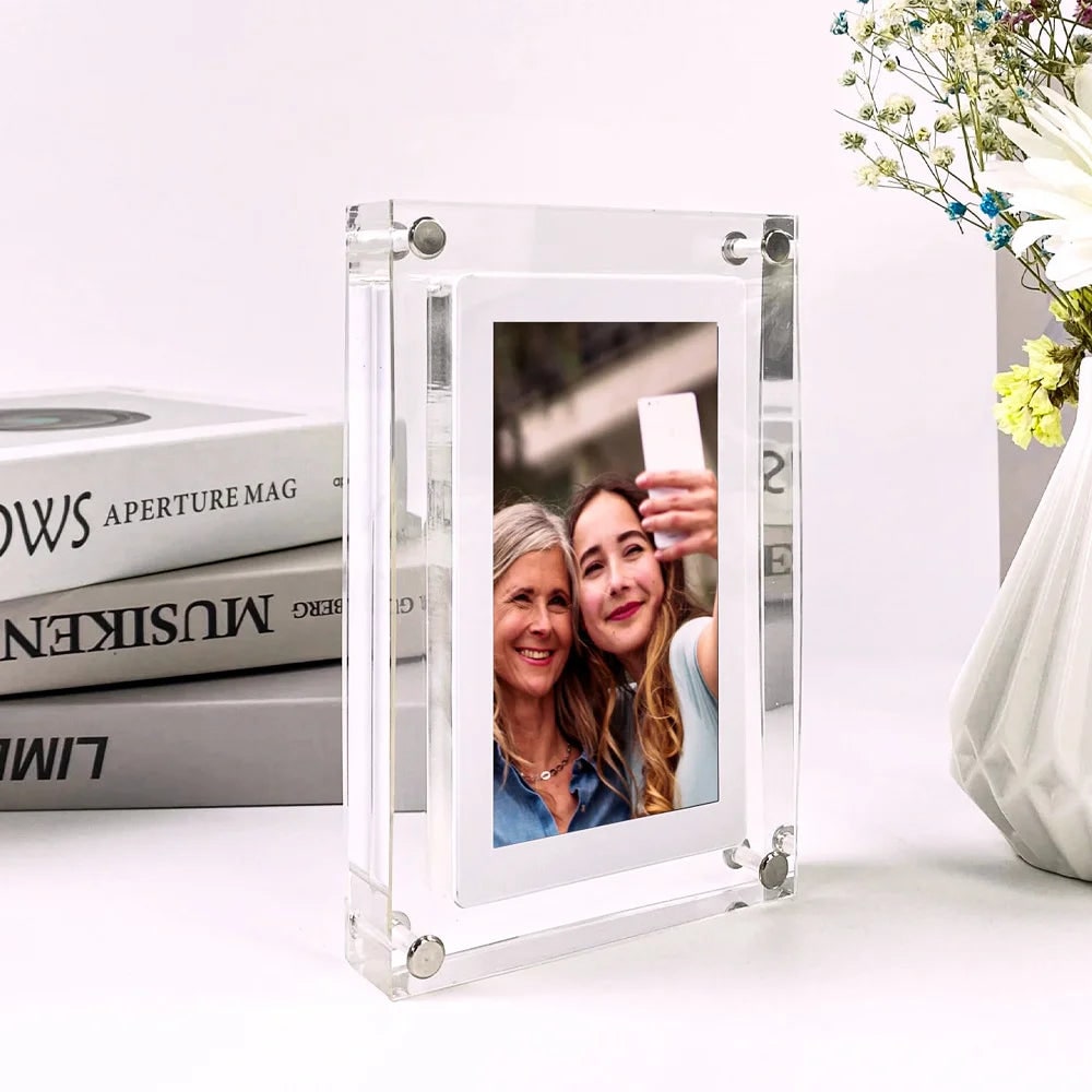Digital Photo Picture Frame with Smart Display Acrylic Block and Ips Screen Electronic