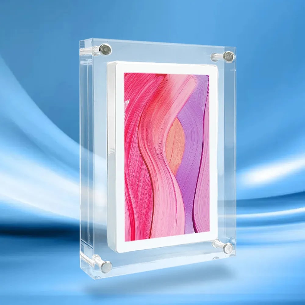 Digital Photo Picture Frame with Smart Display Acrylic Block and Ips Screen Electronic