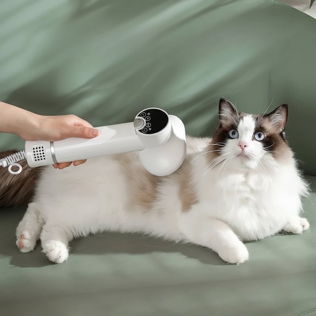 Dog Hair Dryer with Slicker Brush and Digital Temperature Control And Diffuser