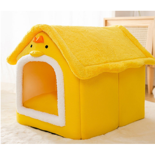 Dog House Bed and Cave with Removable Cushion Enclosed Indoor with Plush Sherpa Fleece Human