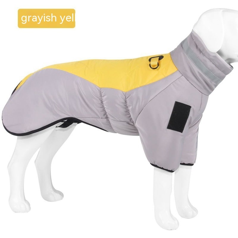 Dog Winter Coat with Water Resistant Fabric and High Collar for Large