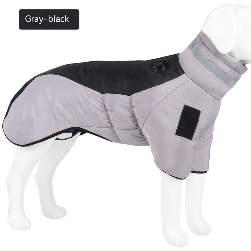 Dog Winter Coat with Water Resistant Fabric and High Collar for Large