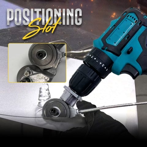 Drill Metal Cutter Attachment with Dual Cutting Wheels for Sheet Tool Blade