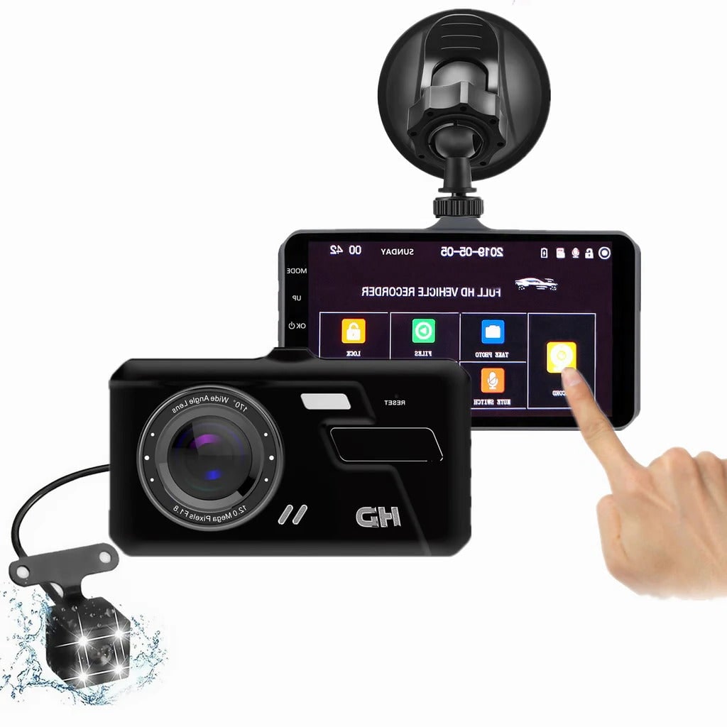 Dual Dash Cam Car Dashboard Camera 1080p Front and Rear with Lcd Screen Wireless