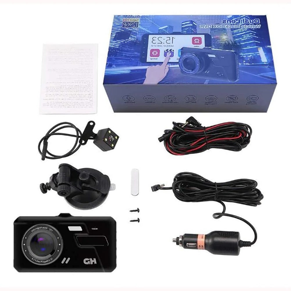 Dual Dash Cam Car Dashboard Camera 1080p Front and Rear with Lcd Screen Wireless