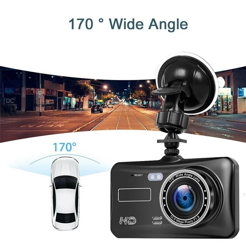 Dual Dash Cam Car Dashboard Camera 1080p Front and Rear with Lcd Screen Wireless