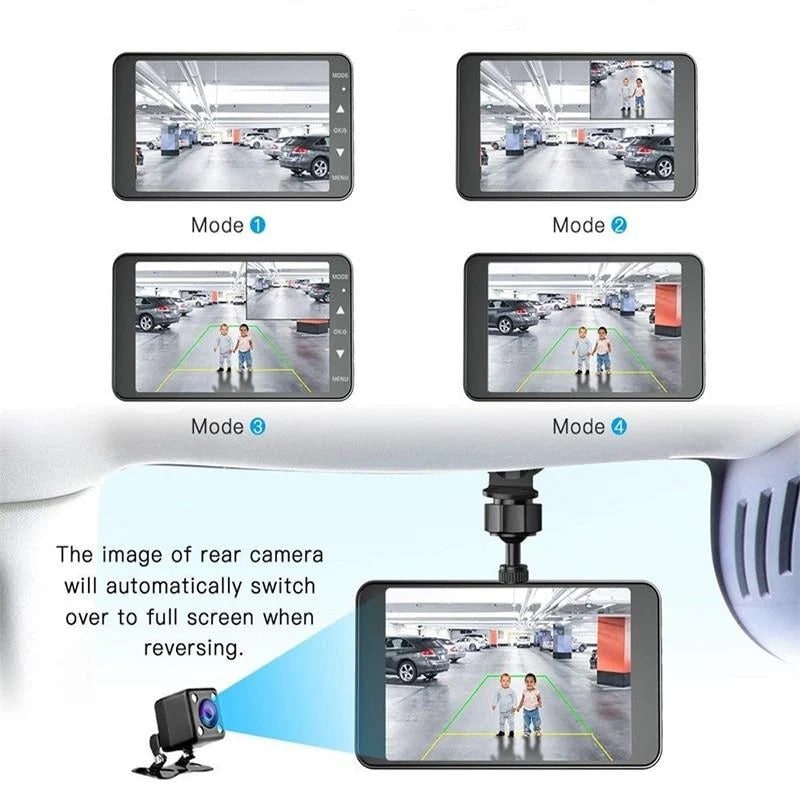 Dual Dash Cam Car Dashboard Camera 1080p Front and Rear with Lcd Screen Wireless