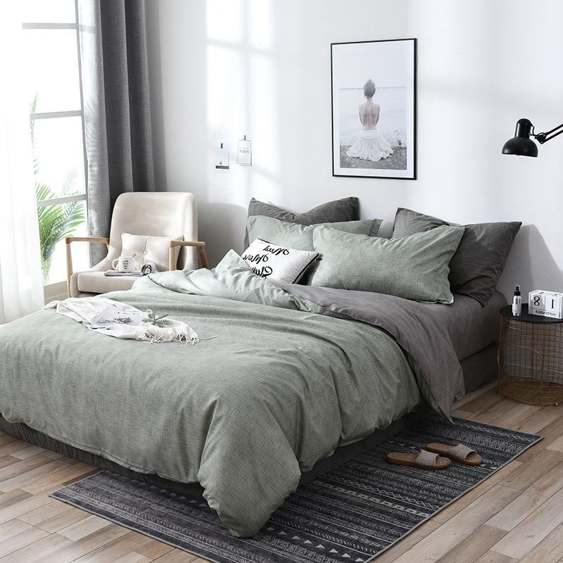 Duvet Cover Set with Sheets Queen and King Size Reversible Brushed Microfiber Bedding
