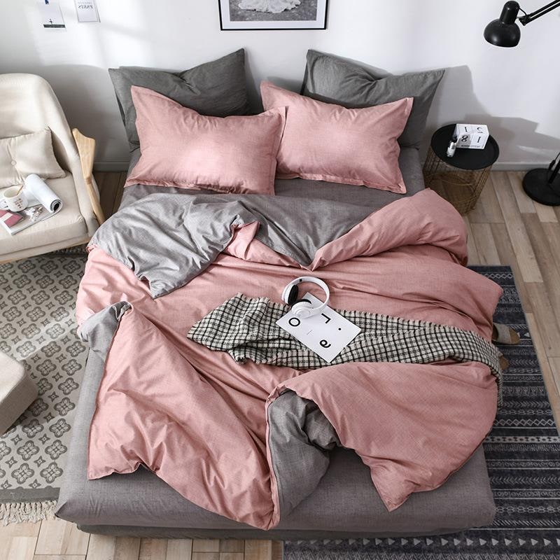 Duvet Cover Set with Sheets Queen and King Size Reversible Brushed Microfiber Bedding