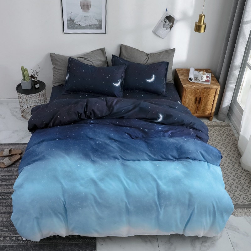 Duvet Cover Set with Sheets Queen and King Size Reversible Brushed Microfiber Bedding