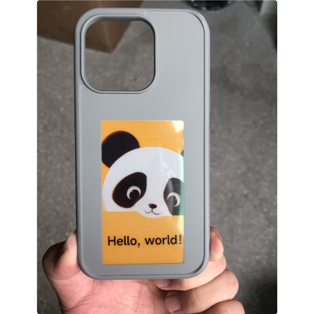 E-Ink Phone Case with Strap and Wallet Slot for Iphone 14 Pro Max Battery-Free Smart Display Cover