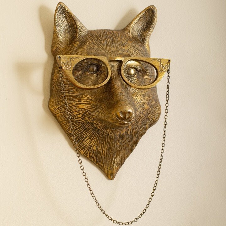 Decorative Deer Head Sculpture Rustic Textured Antler Wall Piece