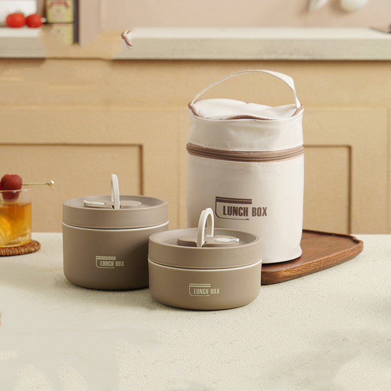 Insulated Stainless Steel Bento Box Stackable Lunch Container with Thermal Storage