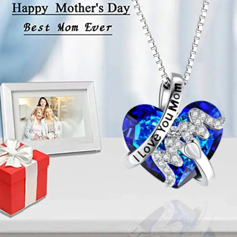 Mother’s Day Heart Necklace Meaningful Gift for Mum
