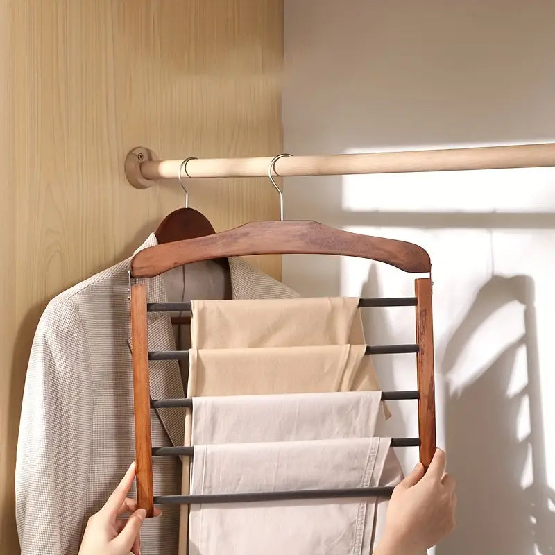 Five-Tier Trouser Hanger Compact Closet Storage Solution