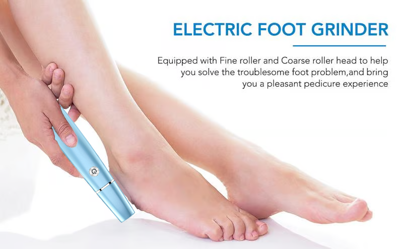 Electric Foot File and Callus Remover with Rechargeable Battery and Rotating Exfoliating Roller