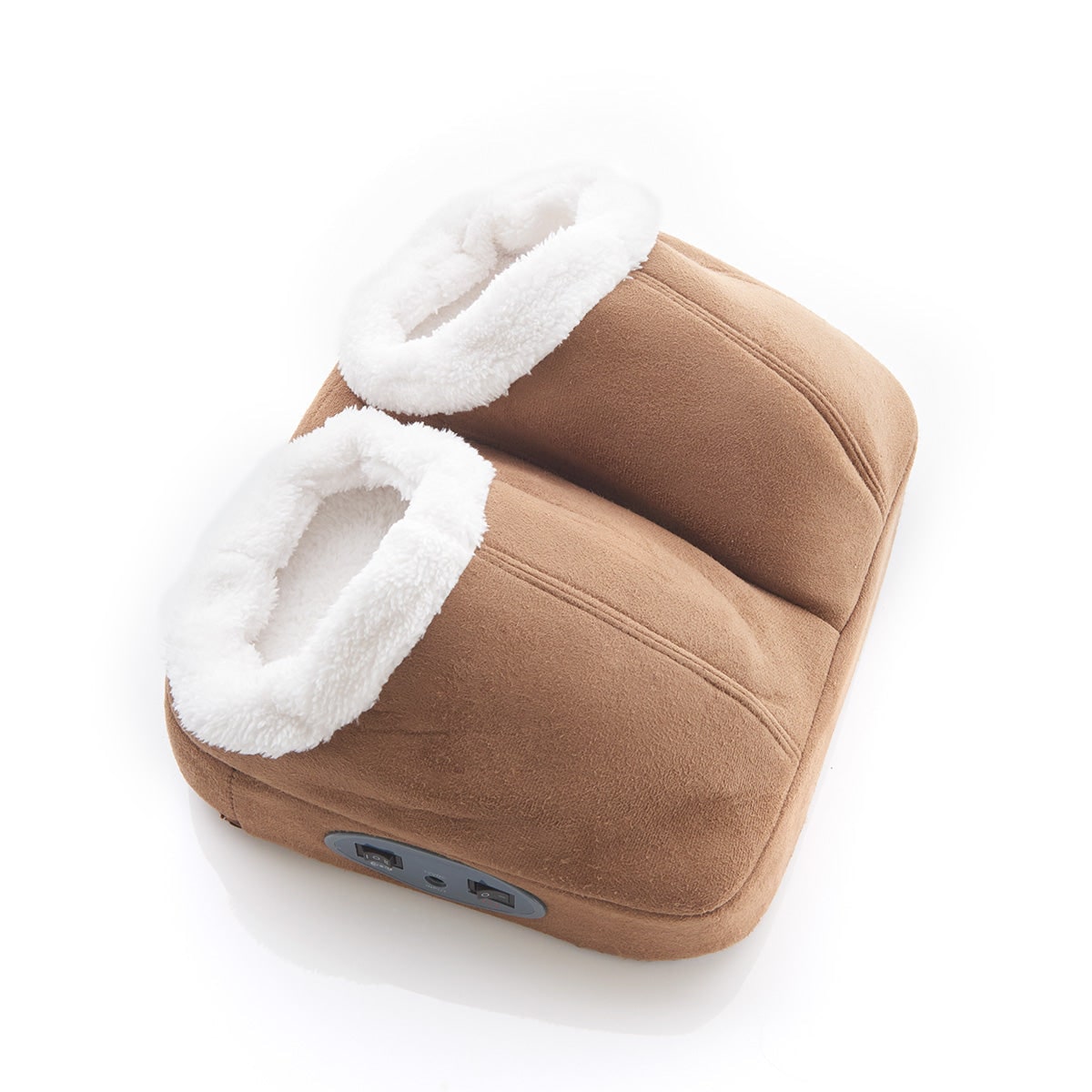 Electric Foot Massager Heated Warmer Vibrating Fleece Lined Dual Pocket