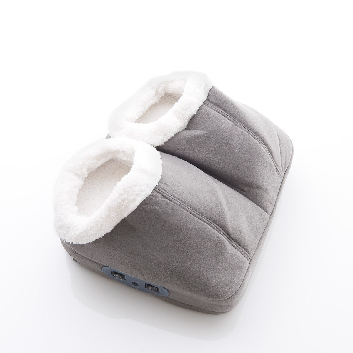 Electric Foot Massager Heated Warmer Vibrating Fleece Lined Dual Pocket