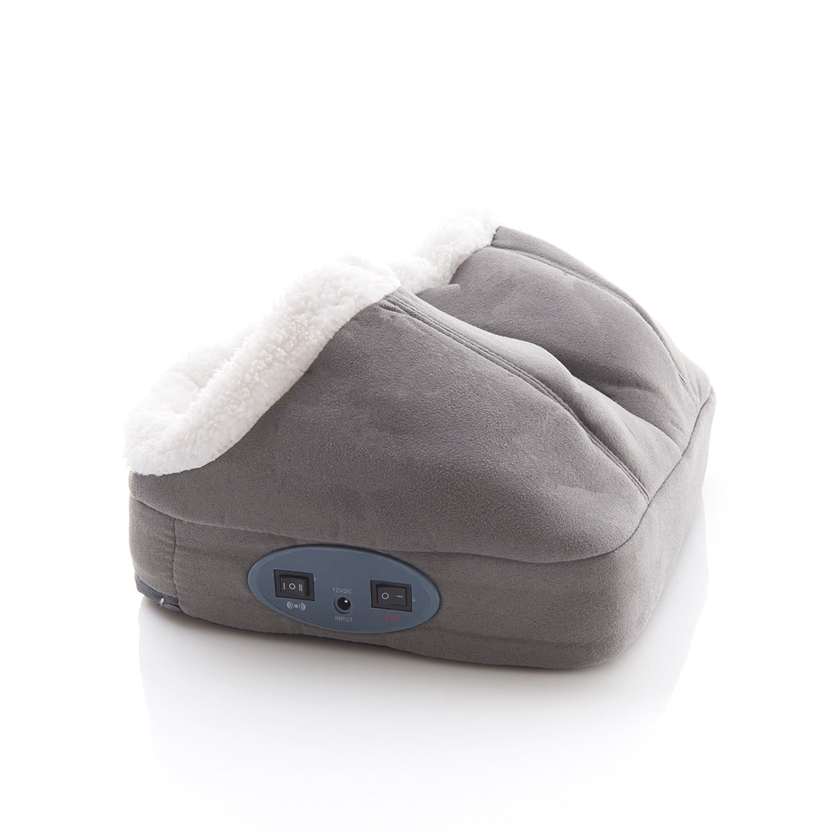 Electric Foot Massager Heated Warmer Vibrating Fleece Lined Dual Pocket