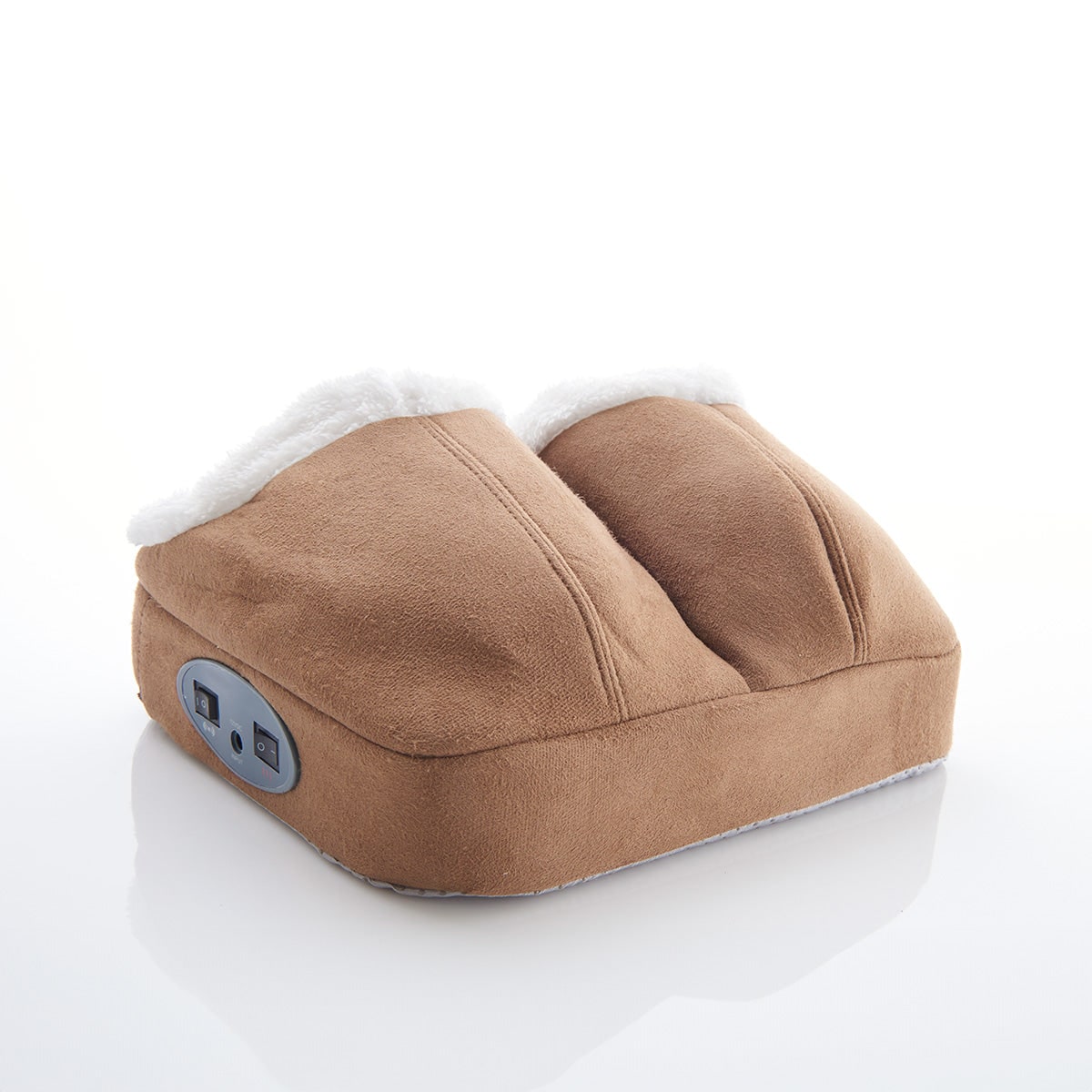 Electric Foot Massager Heated Warmer Vibrating Fleece Lined Dual Pocket