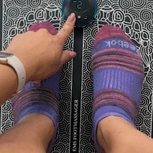Electric Portable Ems Foot Massager Mat with Digital Control and LED Display
