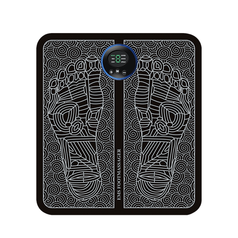 Electric Portable Ems Foot Massager Mat with Digital Control and LED Display