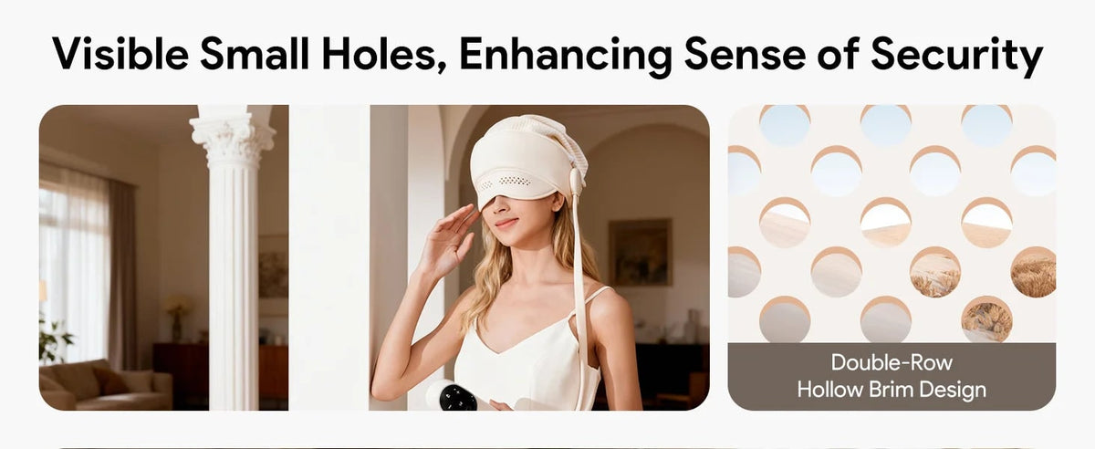 Electric Head and Scalp Massager Air Compression Eye Visor and Heat Spa