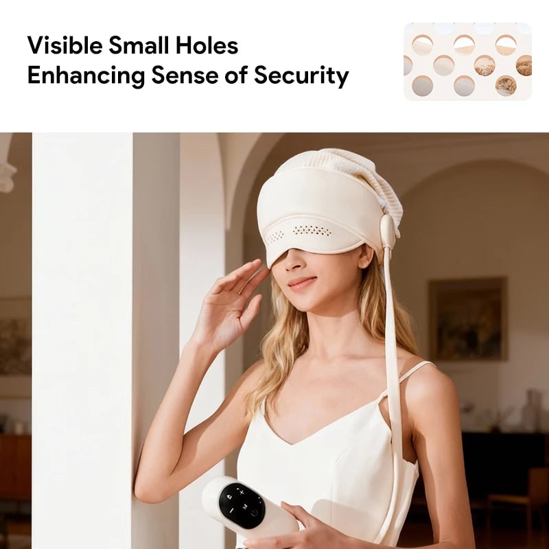 Electric Head and Scalp Massager Air Compression Eye Visor and Heat Spa