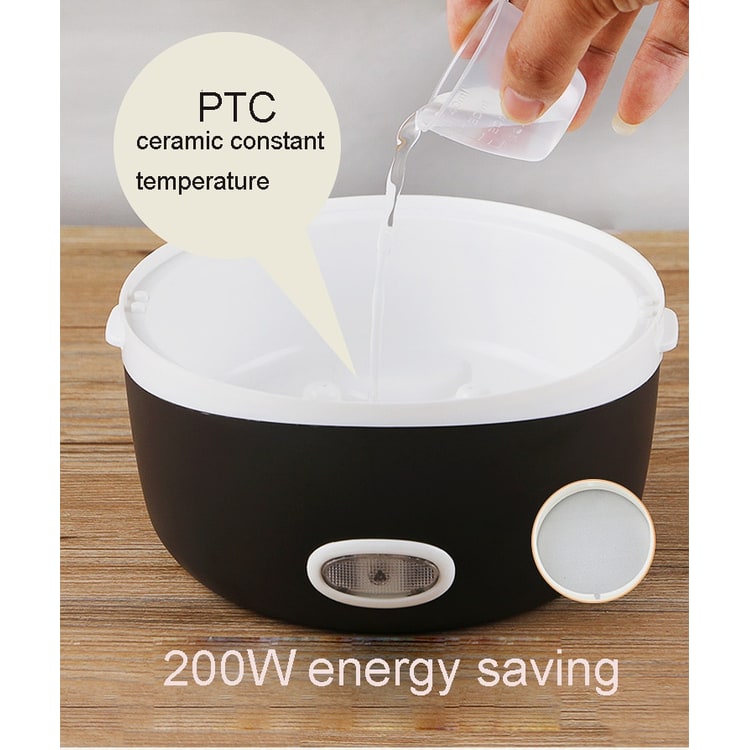 Electric Heating Lunch Box with Stainless Steel Bowls and Bento Food Steamer Heated