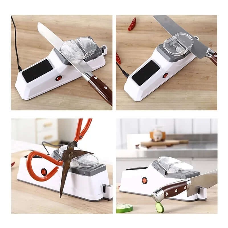 Electric Knife Sharpener Kitchen Scissor USB Portable Tabletop Automatic